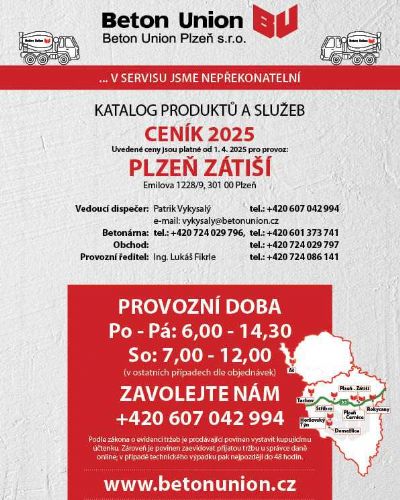 Ceník 2025 - platnost od 1. 4. 2025