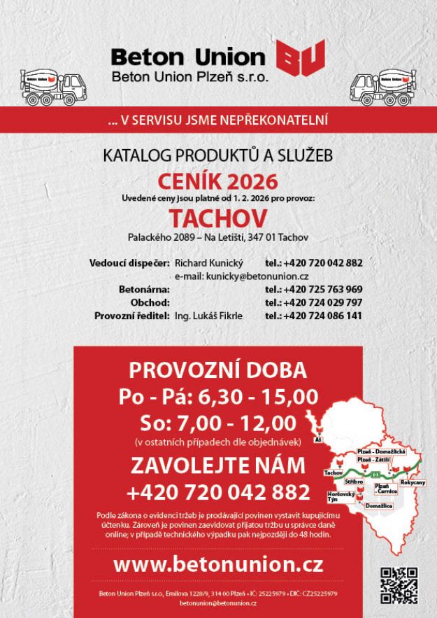 Ceník 2026 - platnost od 1. 2. 2026