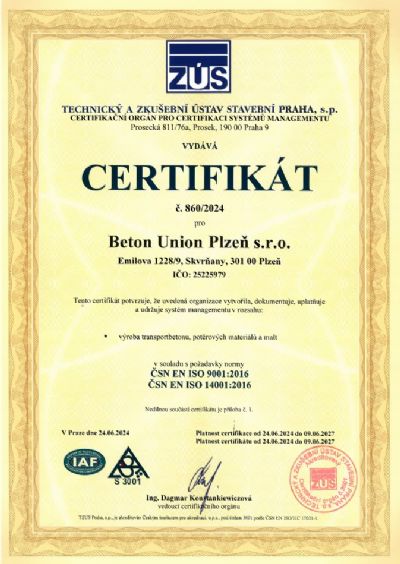 CSMK ČSN EN ISO 9001 14001