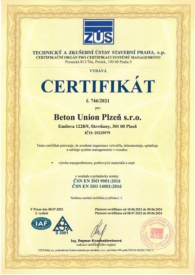 CSMK ČSN EN ISO 9001 14001